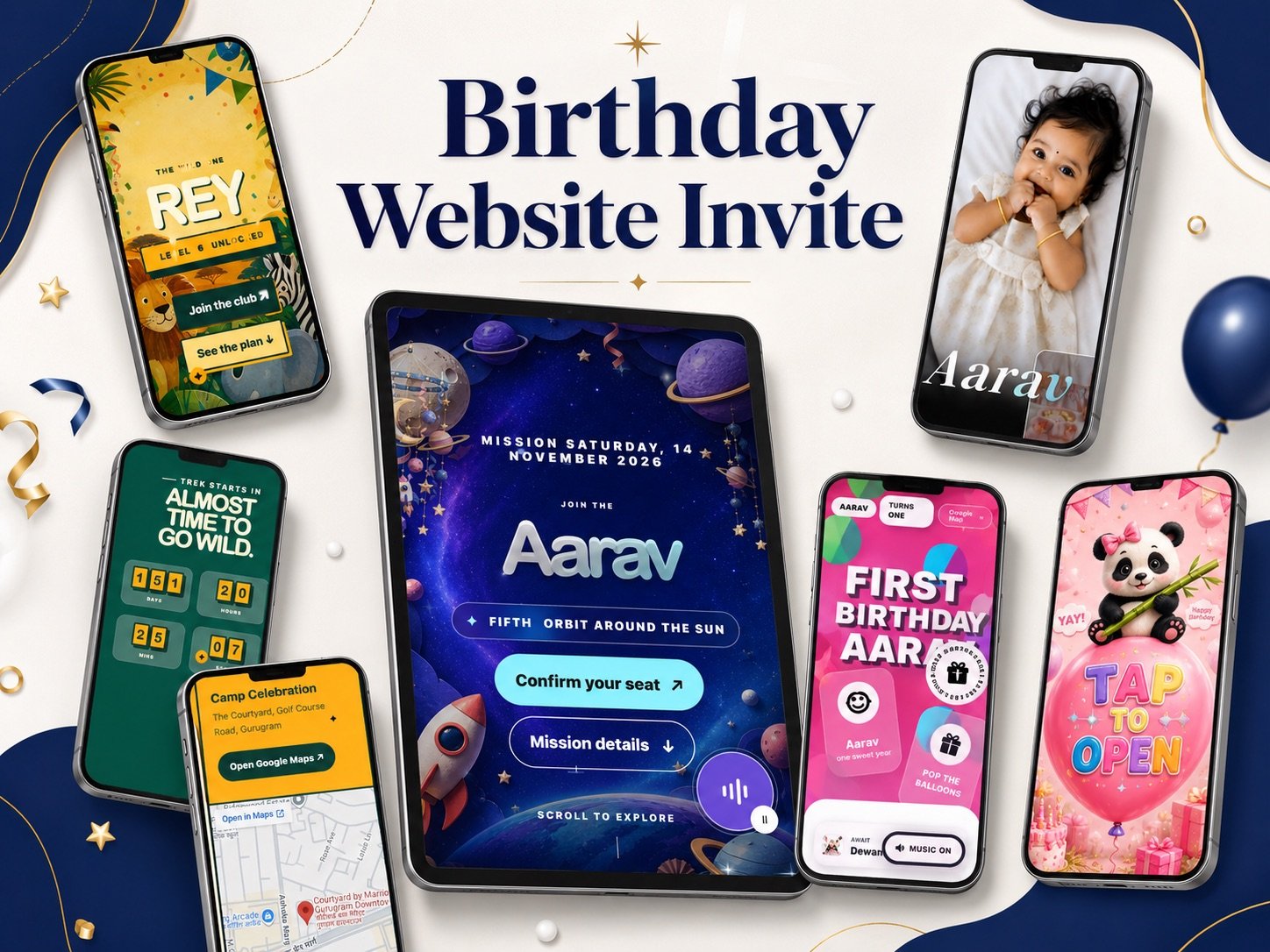 Collection of LoveSolutions birthday website invitations