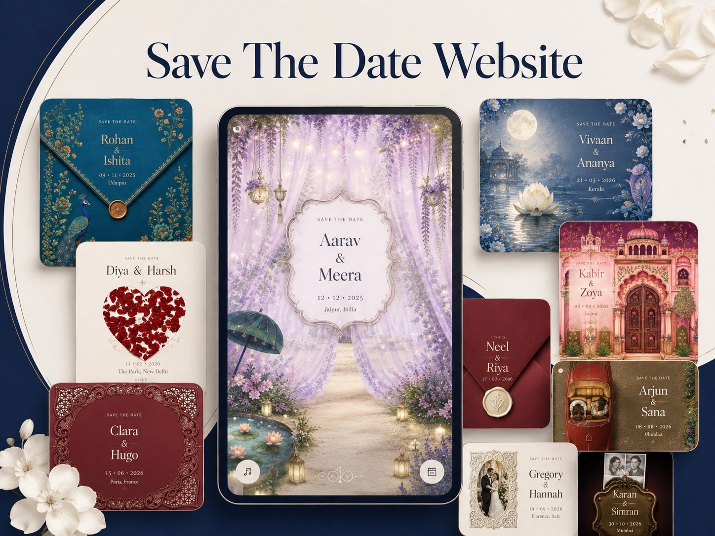 Collection of LoveSolutions Save the Date websites